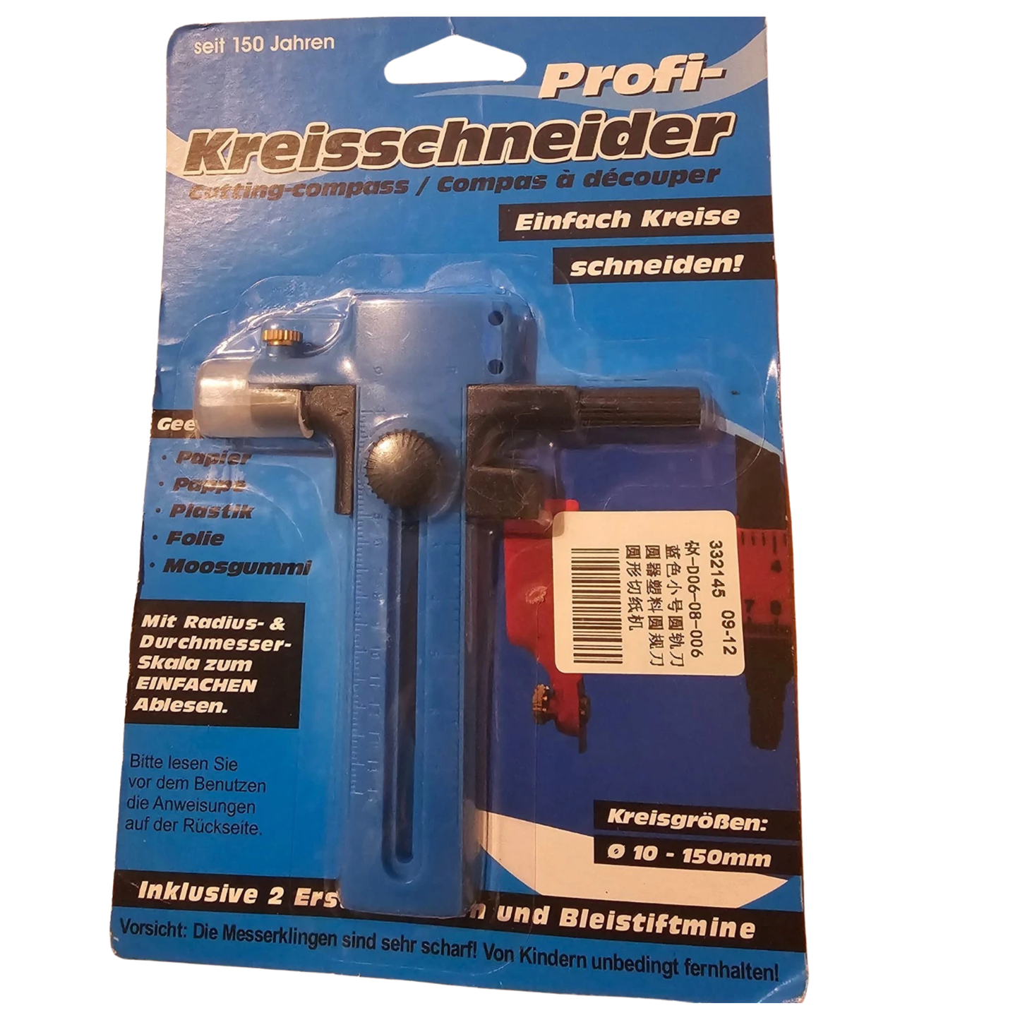 Circle Cutter Tool for Quilting & Fabric Crafts - Jakar | Adjustable 10-150mm