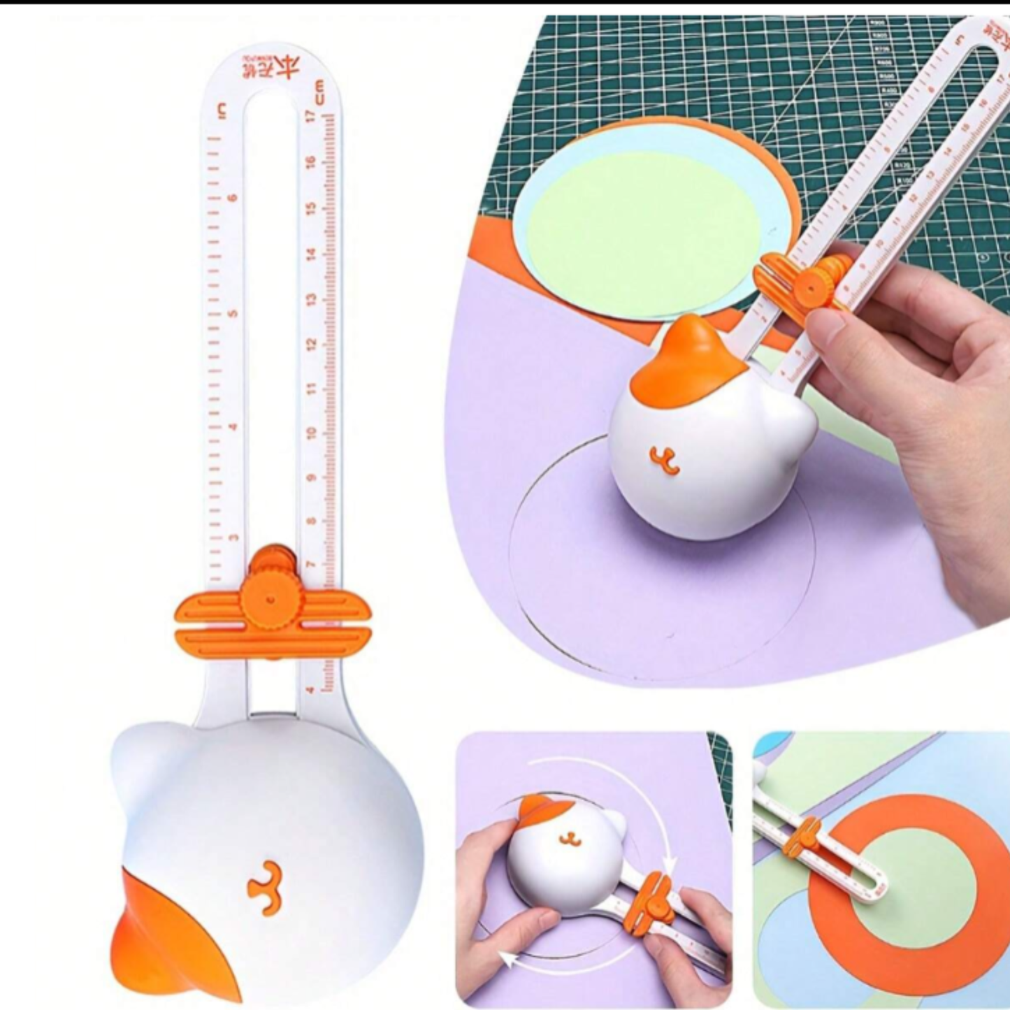 Circle Cutter Cat - Circular Paper Trimmer for Scrapbooking | Rotary Cutter | Back to School