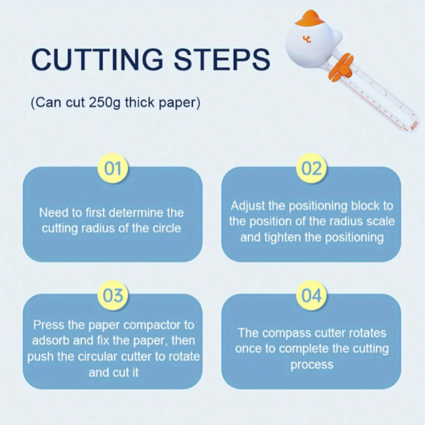 Circle Cutter Cat - Circular Paper Trimmer for Scrapbooking | Rotary Cutter | Back to School